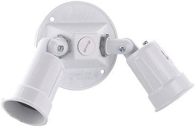 150w Aluminum Round Double Weatherproof Outdoor Lampholder With Cover, Model 5625-1