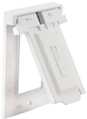 1-gang Rectangular Aluminum White Weatherproof Outdoor Box Cover Model 5103-1