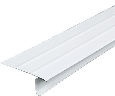 2.43 in. x 1 in. x 10 ft., F4-1/2 White Galvanized Steel Drip Edge
