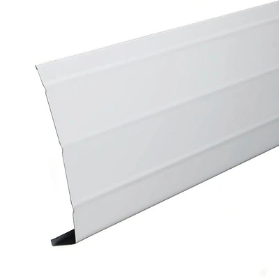 6 In. X 12 Ft. .024 In. White Wavy Aluminum Fascia Trim