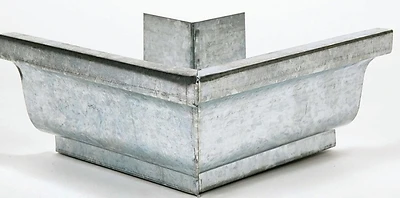 Gutter Outside Mitre, Mill Finish Galvanized Steel, 5 In.
