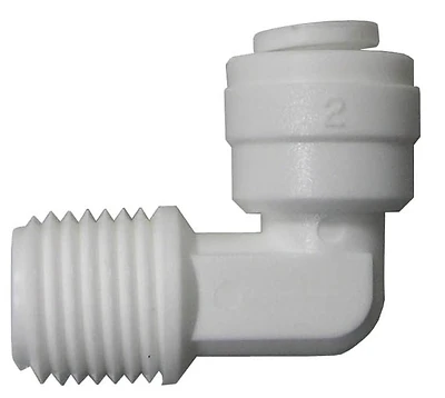 Watts PL-3009 Plastic Tube Elbow, 1/4 In. x 1/8 In. MIP, 90 Deg