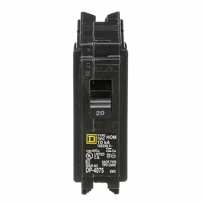 Square D Homeline HOM120C 20-Amp Single-Pole Circuit Breaker