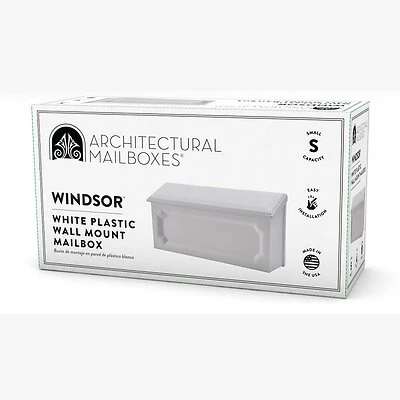 Gibraltar Mailboxes WMH00WAM Windsor Wall-Mount Mailbox, White Poly