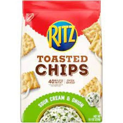 Ritz Toasted Chips Sour Cream And Onion Flavor, 8.1 Ounces