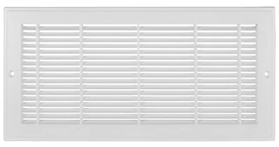 Rg3010 Plastic Sidewall Grille, 12 In L X 6 In W, White Polystyrene