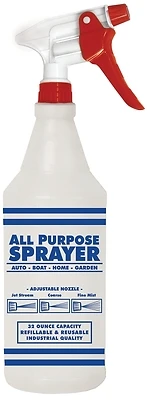 92-763 32 Oz Trigger Sprayer Bottle, Red/white With Adjustable Nozzle