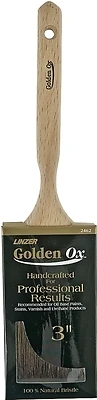 Wc 2462-3 3-inch Golden Ox Flat Sash Paint Brush With Natural Wood Handle
