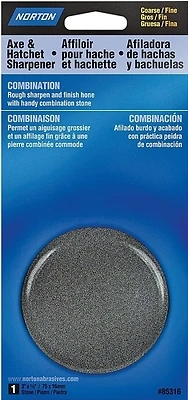 Norton 85316 Axe & Hatchet Sharpening Stone, 3 In W, 5/8 In Thick, Coarse/Fine Grit