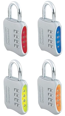 653d Set Your Own Combination Padlock, 2 In Wide, 1 Pk, Assorted Colors