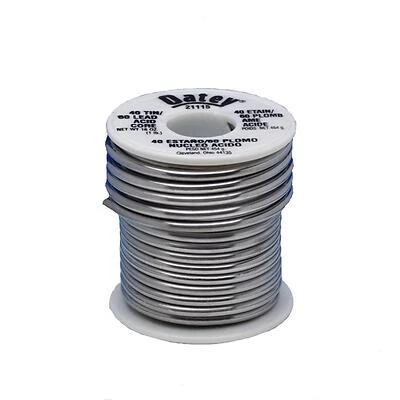 Oatey 21115 Acid Core Wire Solder, Tin/Lead 40/60, 0.125 In., 1 Lb