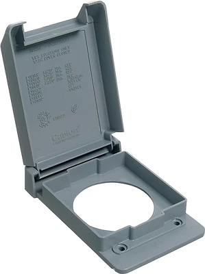 50 Amp Non-metallic Weatherproof Single Receptacle Cover, 1 Gang, Pvc