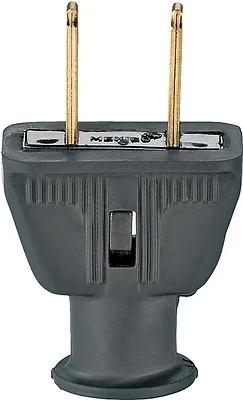 Eaton 183BK-BOX Black Rubber Plug, 15A, 125V, NEMA 1-15
