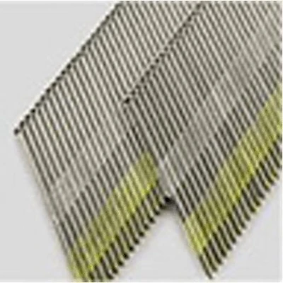 2-1/2 In. L 15 Ga. Angled Strip Coated Nails 500 Pk, Stainless Steel
