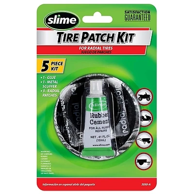 Slime 2030-A Tire Patch Kit, 5-Piece Set