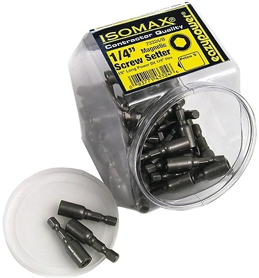 1/4 In. Magnetic Nut Setter Bit 1-5/8 In. Length, 50 Pk, Model 00324