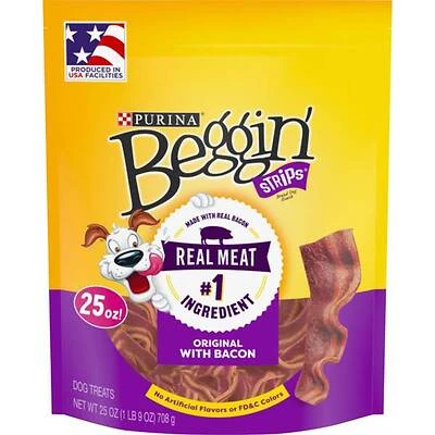 Bacon Flavor Chewy Dog Treat, 25 Oz. Resealable Pouch