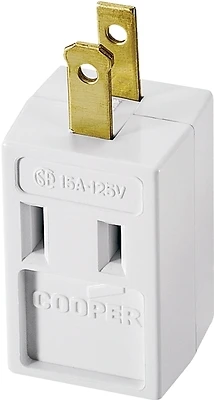 4400w-box White 3-outlet Non-grounding Cube Tap, Pack Of 10