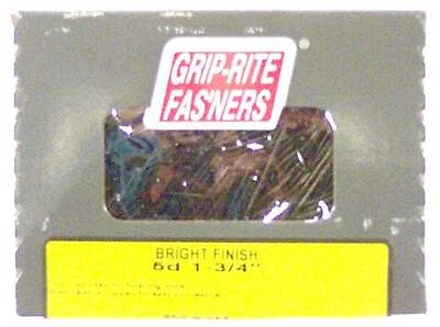 Grip-Rite 8F1 8D 2-1/2 In. Bright Steel Finishing Nails, 1 Lb Box