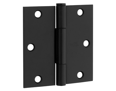 National Hardware SqueakGuard Door Hinge, 3-1/2 In. Square, 3 Pack, Matte Black