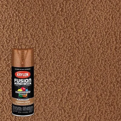 Krylon K02786007 Fusion All-In-One Spray Paint + Primer, Hammered Copper, 12 Oz