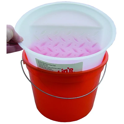 Pro-lin'r White 5 Quart Paint Pail Liner With Roller Grid