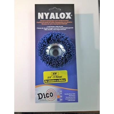 Nyalox 3 In. Crimped Nylon Mandrel Mounted Cup Brush 12500 Rpm 1 Pc 7200009