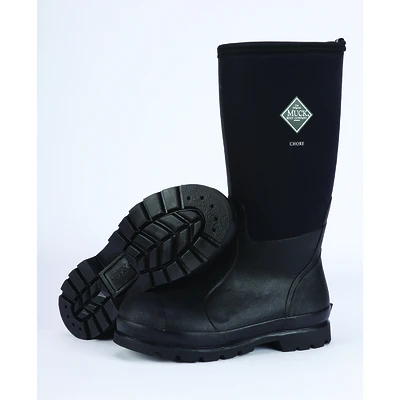 Men's Chore Hi Waterproof Rubber Work Boots 5 Us Black