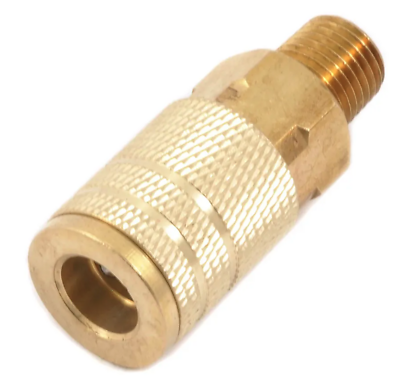 Forney 75316 Brass Air Coupler, 1/4 In. MNPT, Industrial/Milton Style