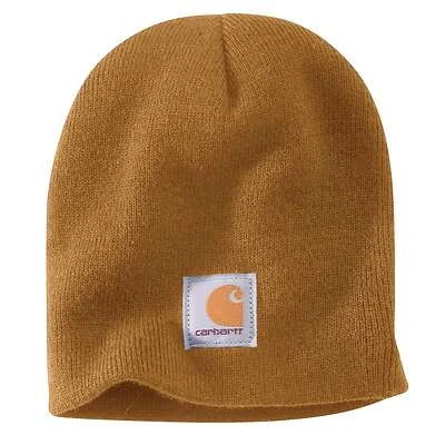 Men's Acrylic Knit Beanie Hat - One Size - Carhartt Brown