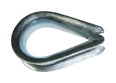 Baron 264EG-3/16 Wire Rope Thimble, 3/16 in Dia Cable, Steel, Electro-Galvanized