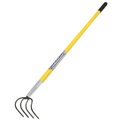 34471 Cul-f-or 4-tine Garden Cultivator With 5 Inch Tines And Fiberglass Handle