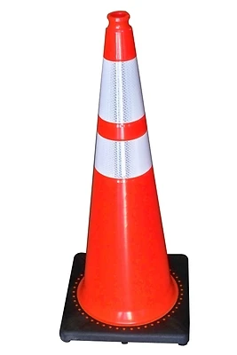 JBC Revolution RS70032CT3M64 Traffic Safety Cone, 28 In, PVC, Orange