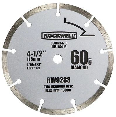 Rw9283 4-1/2 Inch 60-grit Segmented Diamond Saw Blade For Rk3441k
