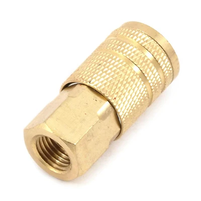 Forney 75317 Brass Air Coupler, 1/4 In. Coupling x FNPT, Industrial Milton Style