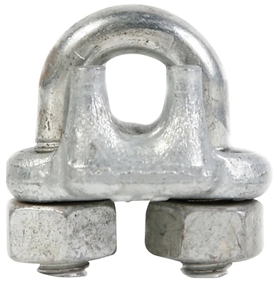 Electrogalvanized Stainless Steel Wire Rope Clip 1/4 In. Diameter