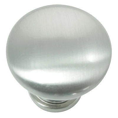 Danica Round Cabinet Knob 1-3/8 In. D Brushed Satin Nickel 10 Pk
