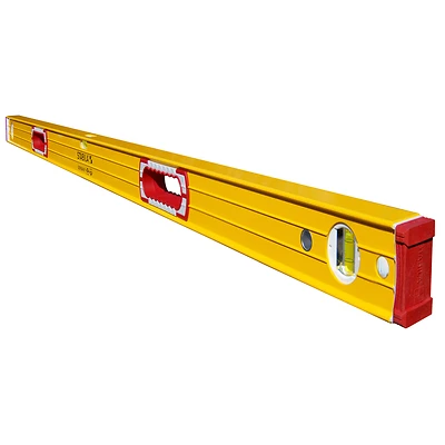37459 Type 196 Heavy Duty Spirit Level, 59 In L, 3 Vial, Non-magnetic Aluminum