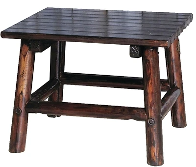 Tx 93723 Char-log End Table, 24 In L X 20.5 In W X 18.1 In H