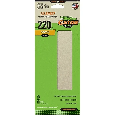5040 220 Grit 1/3 Sheet Sanding Paper For Wood, Metal, And Fiberglass