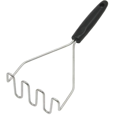 12920 Stainless Steel Potato Masher, 4 In. W X 12 In. L, Black Handle, 12 Units