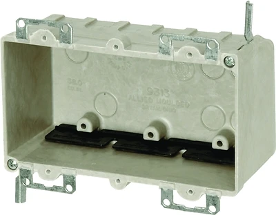 9313-ewk Old Work Fiberglass Switch Box, 3 Gang, 2-7/8" Depth