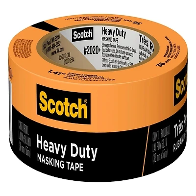 Scotch 2020+OR36 Heavy Duty Orange Masking Tape, 1.41 In. x 60 Yd.