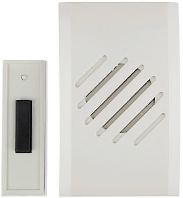 Carlon Plug-In Wireless Door Chime, 150 ft Operating, 8 Tones, White