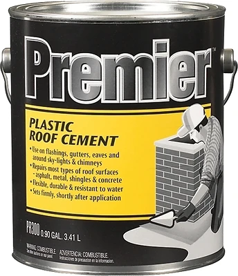 Premier PR300042 Roof Cement, Asphalt Mastic, Black, 1 Gal.