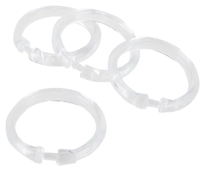 Homebasix Sd-oring-c3l 12 Piece Clear Plastic Shower Curtain O-rings