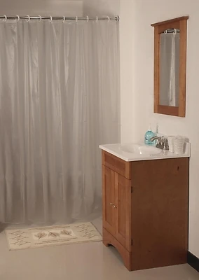 Simple Spaces Frosted Vinyl Shower Curtain, 70 x 72 In, SD-MCP01-F3L