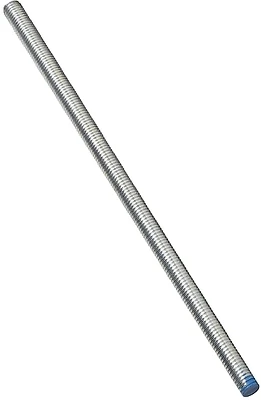 Threaded Rod, Zinc, 13 TPI, 1/2 x 12 In.