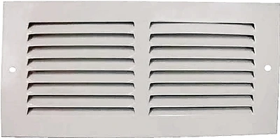 1ra1004 Air Return Grille, 10 In X 4 In, Steel, White, Powder Coated