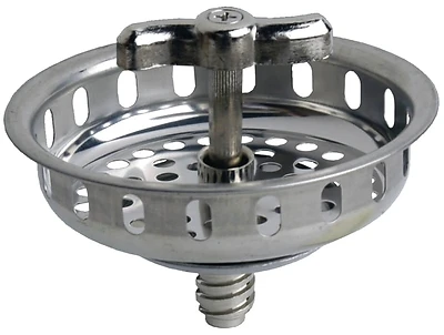 86800 Twist Tight Strainer Basket, 3-1/2 Inch Chrome Finish